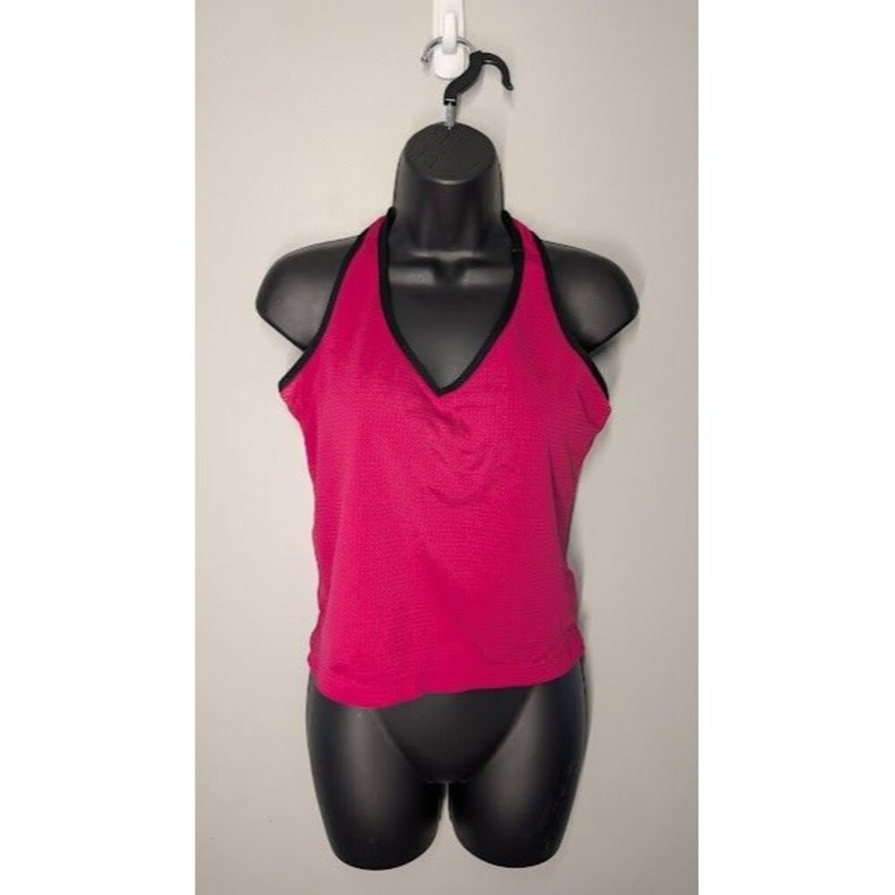 Vintage Nike Dri-FIT Tank Top Y2K Womens XL Pink Racerback Shelf Bra Athletic